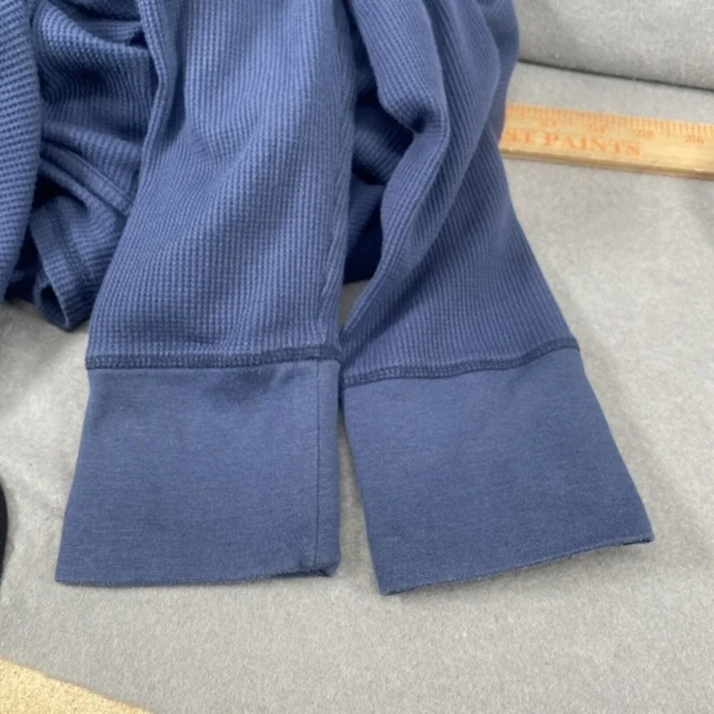 Talbots Sweater Womens Size Large Blue Waffle Open Front Thermal Comfy Hi-Low‎